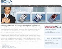 Sona Mobile Web site